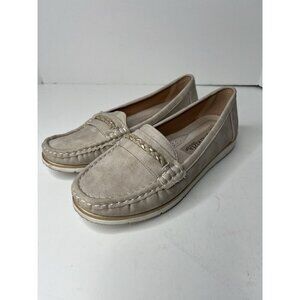New Women Patrizia Spring Step Slip On Loafer Shoes Sz 7 Gray Moccasin Neutral